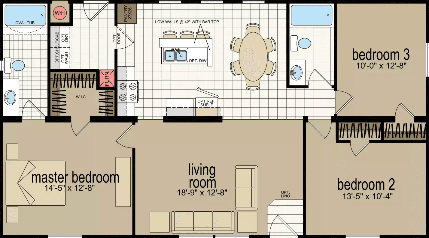 Cm- 4483b floor plan home features