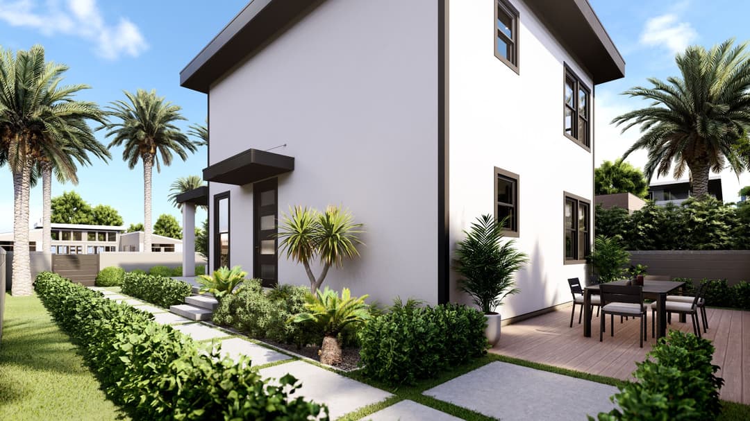 Model 6 exterior home features