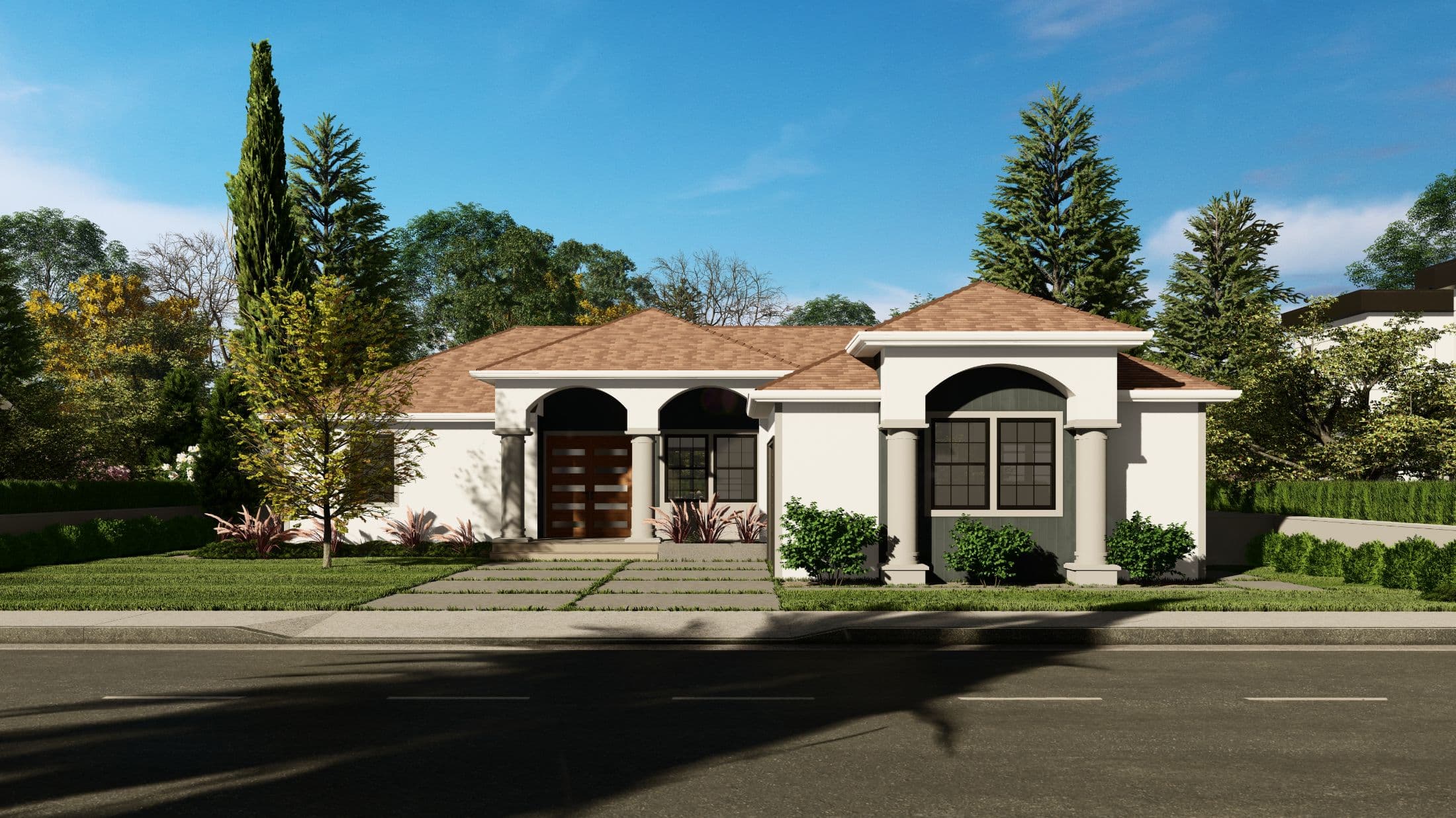 Model 13 exterior home features