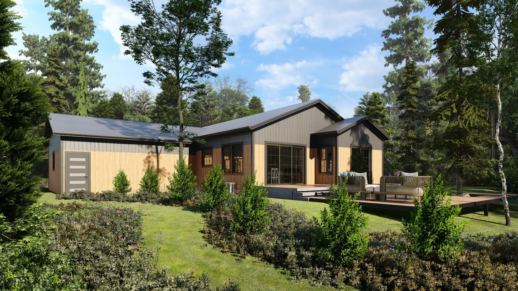 Model 14 exterior home features