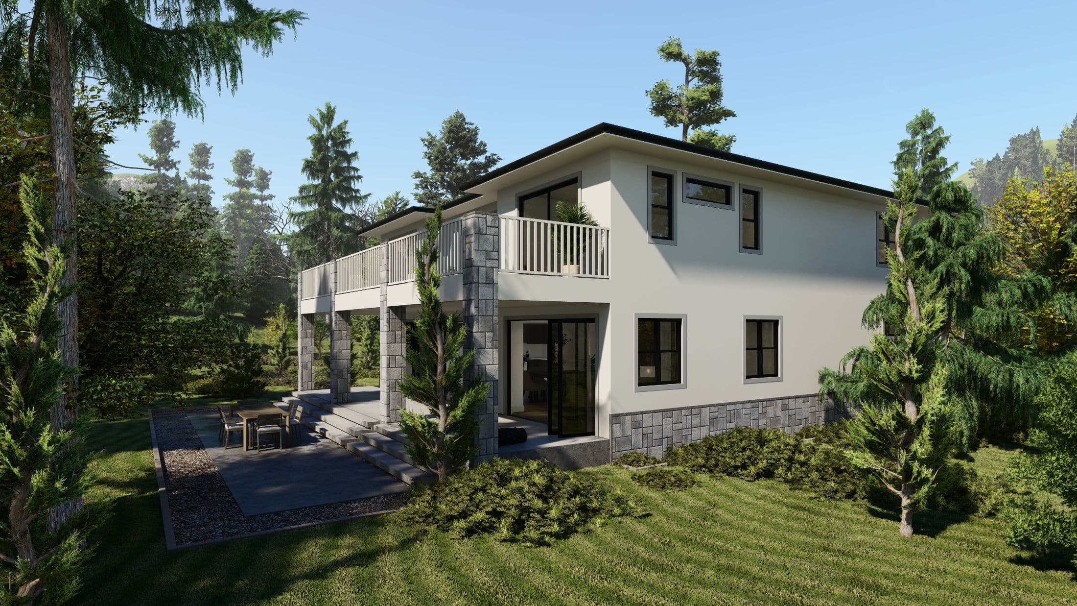 Model 3 exterior home features