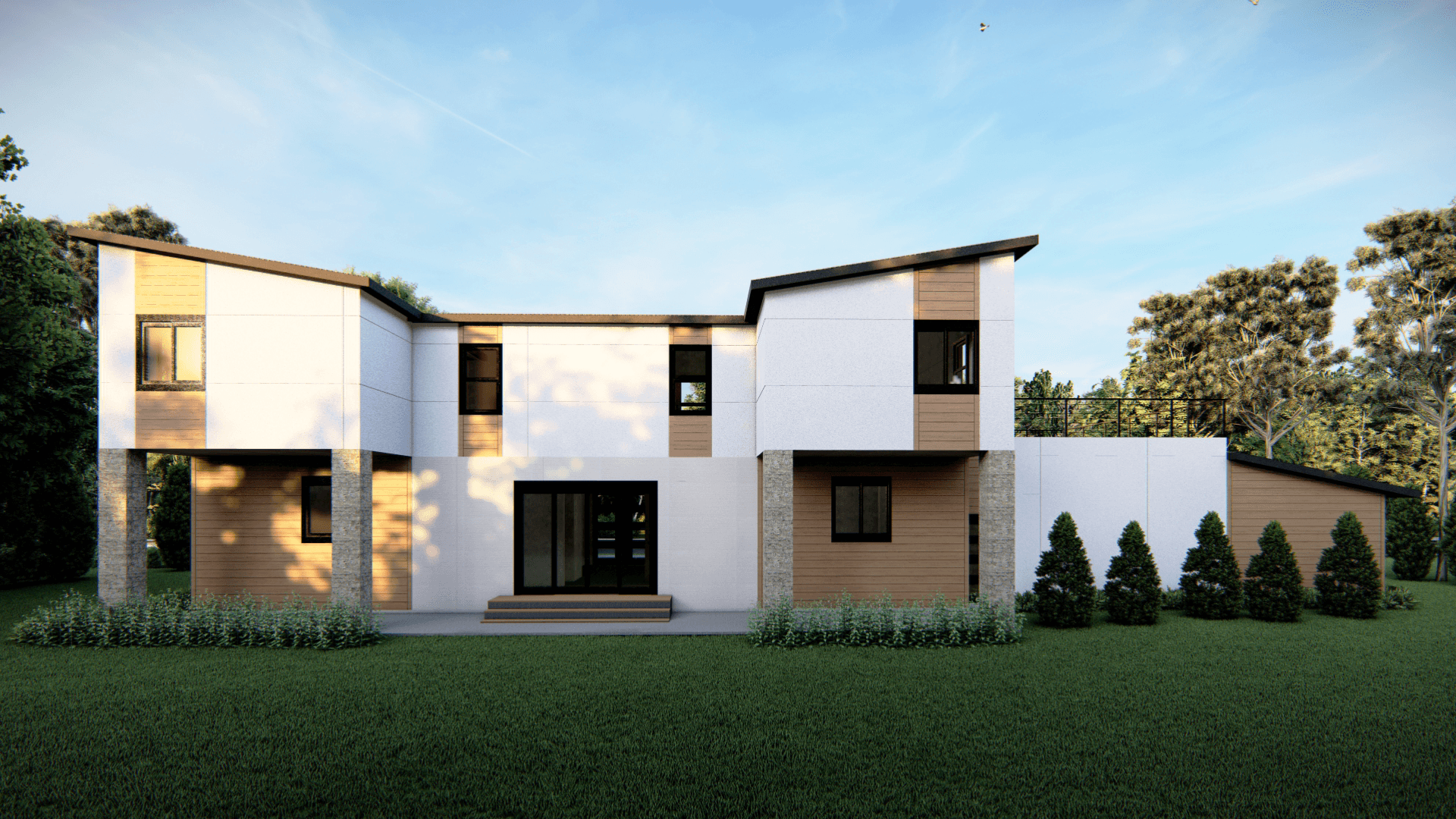 Model 32 exterior home features