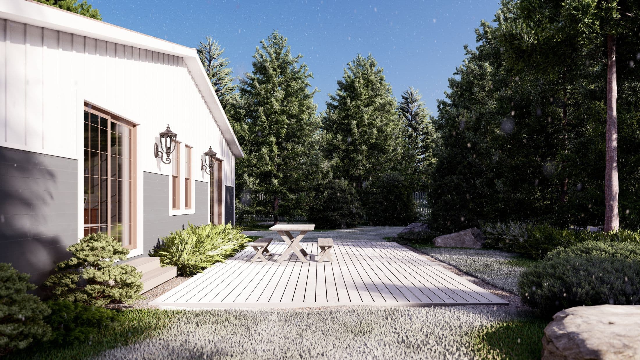 Model 16 exterior home features