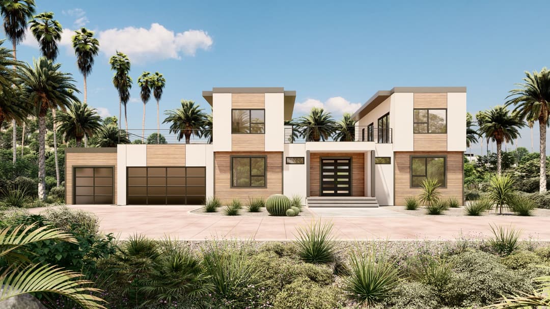 Model 30 hero, elevation, and exterior home features