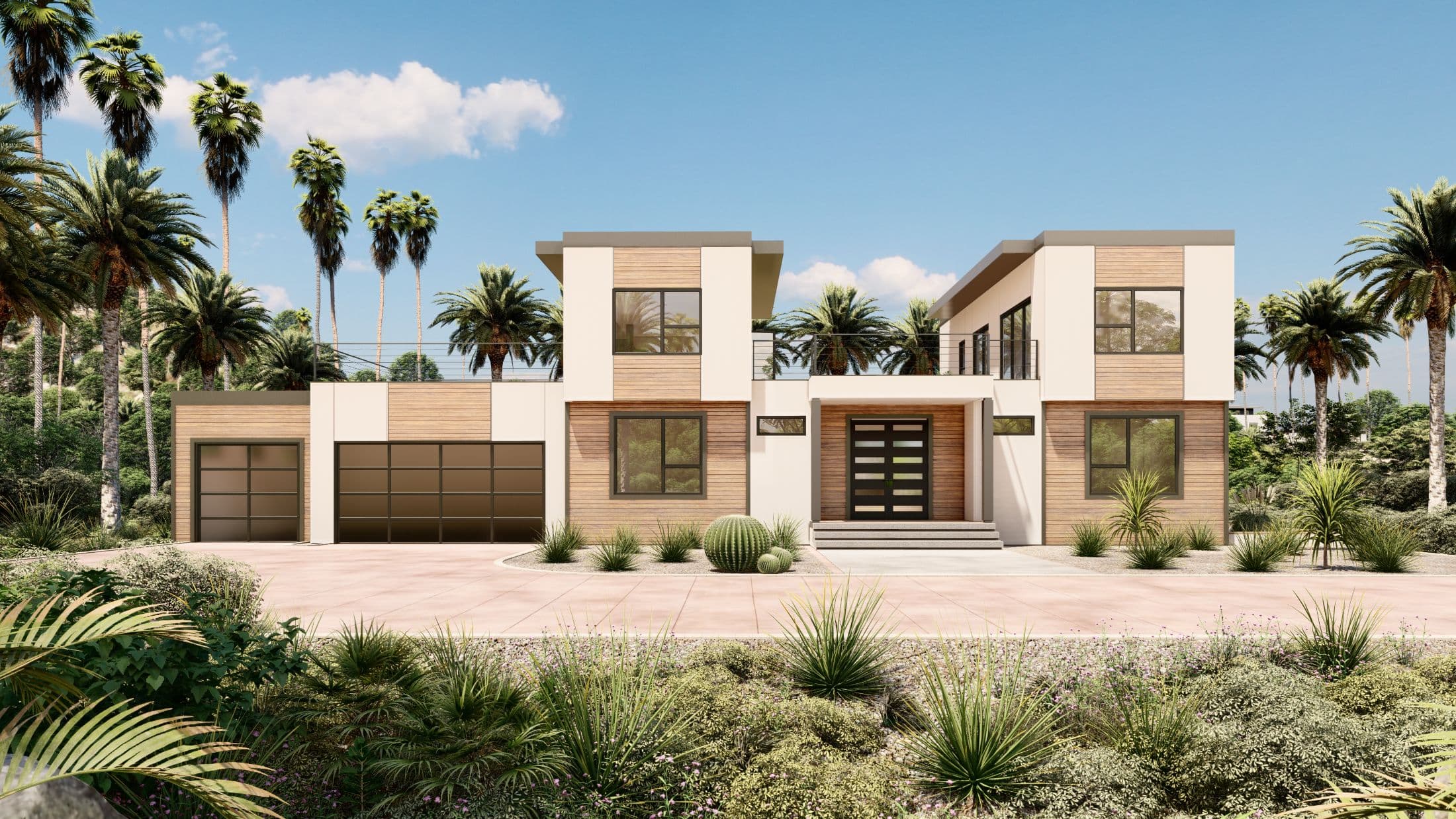 Model 30 hero, elevation, and exterior home features