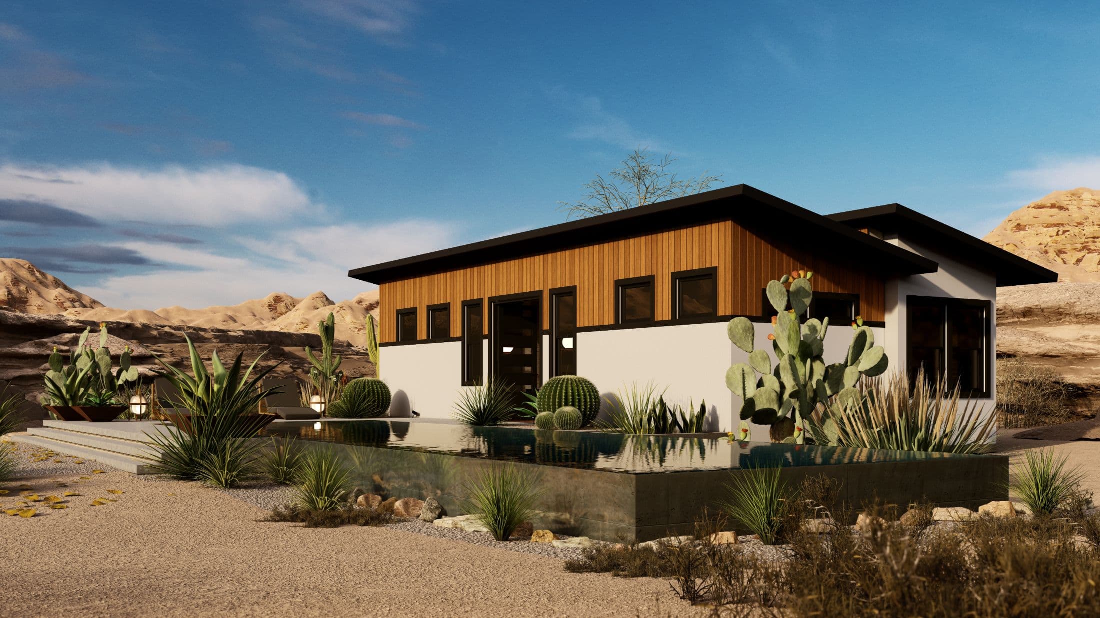 Model 25 exterior home features