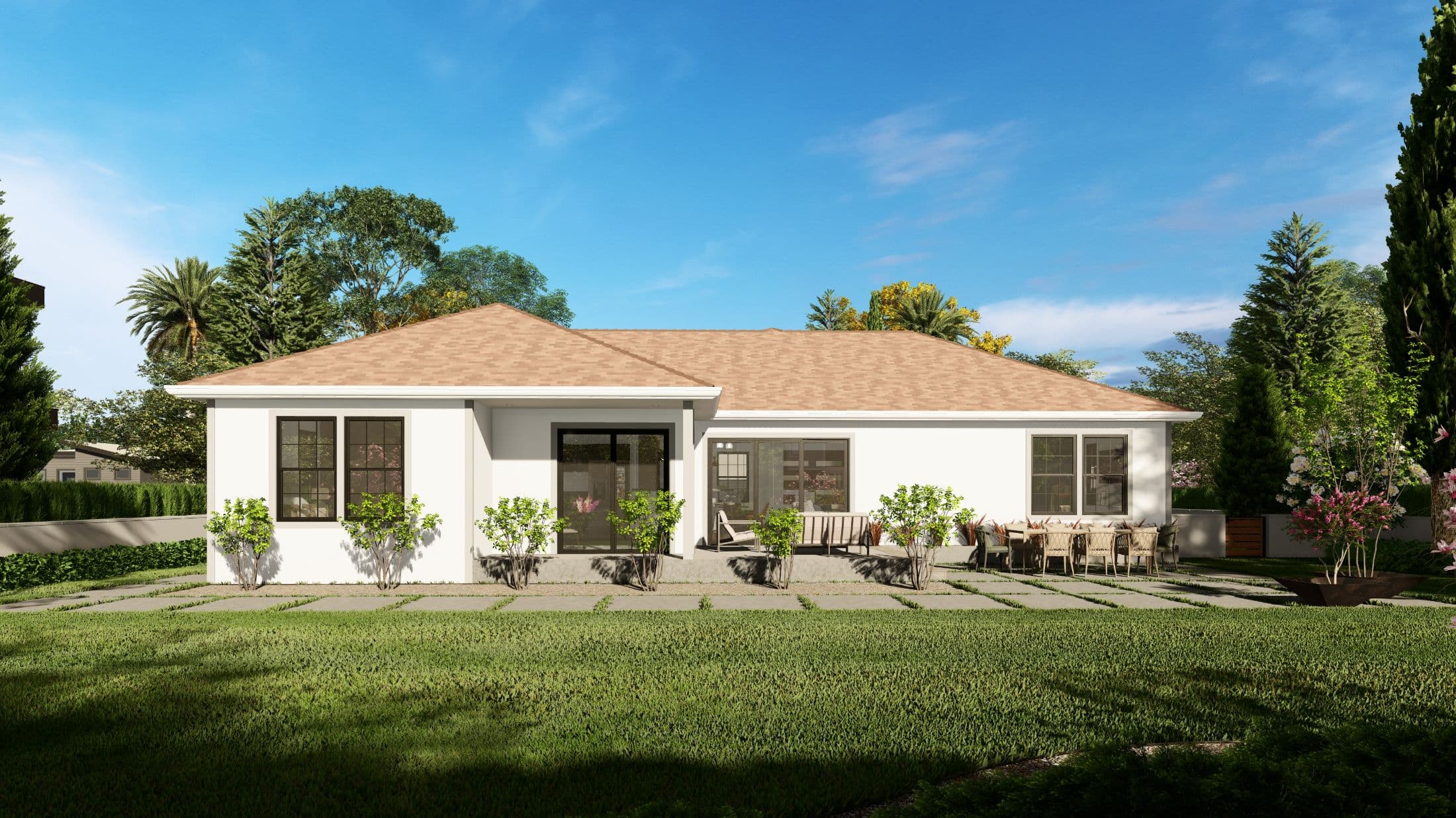 Model 13 exterior home features