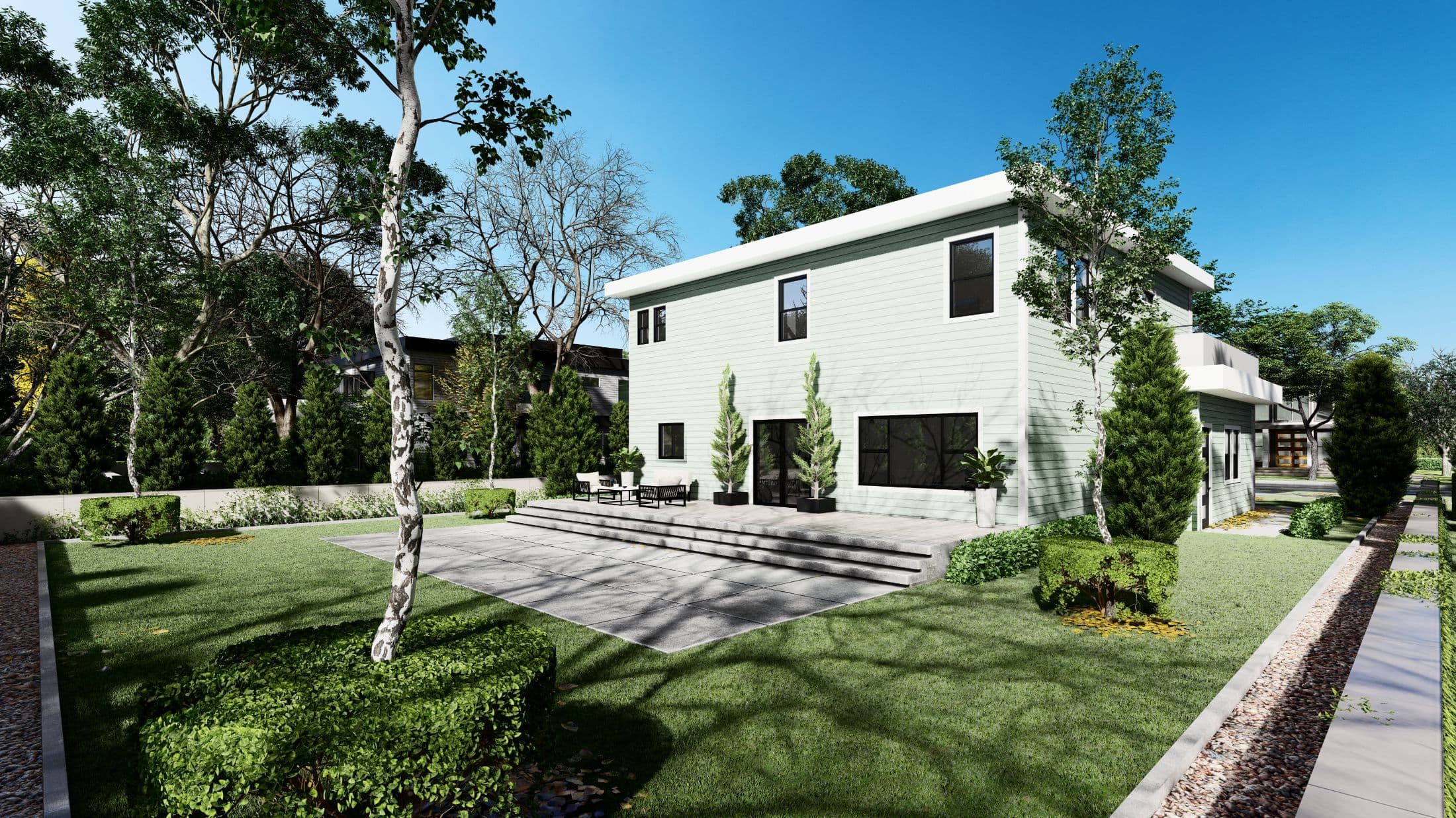 Model 4 exterior home features