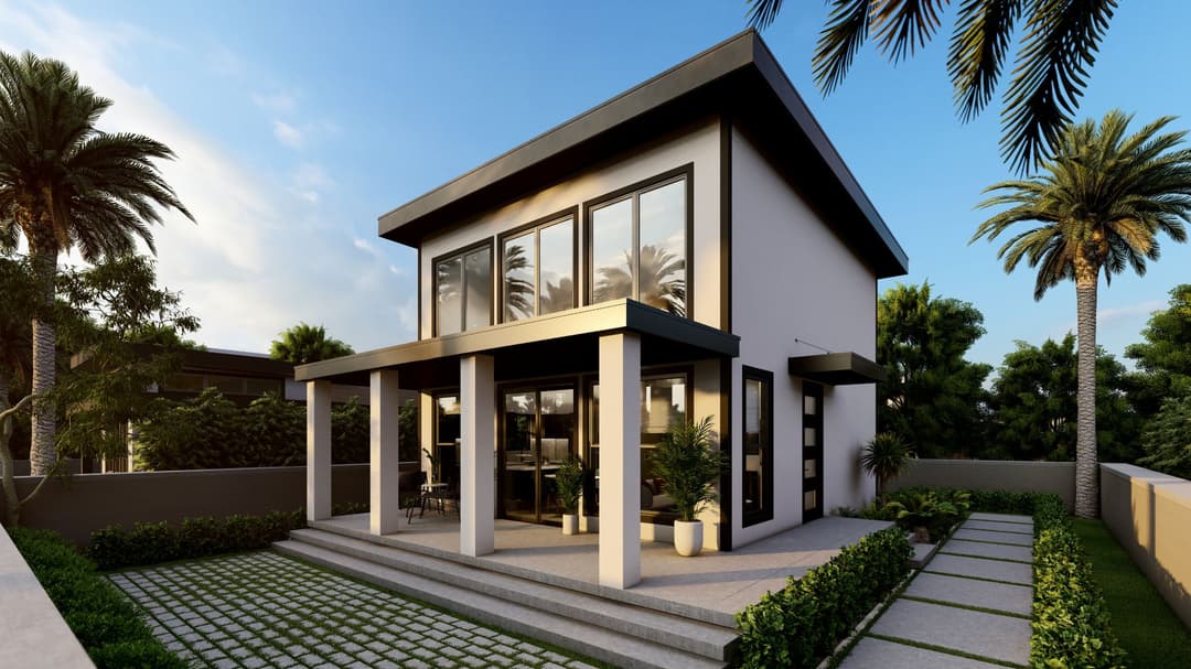 Model 6 exterior home features