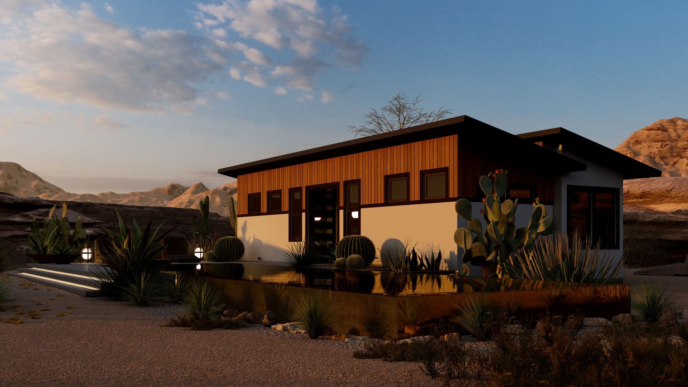 Model 25 exterior home features