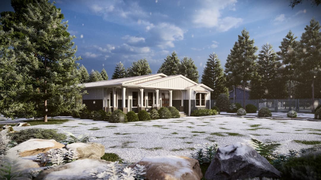 Model 16 exterior home features