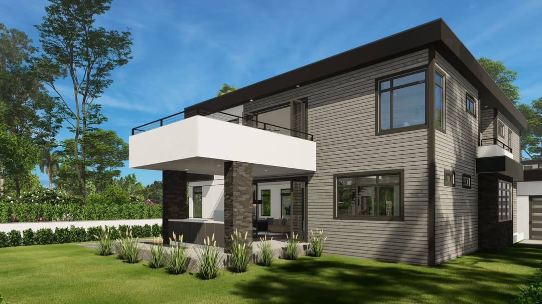 Model 1 exterior home features