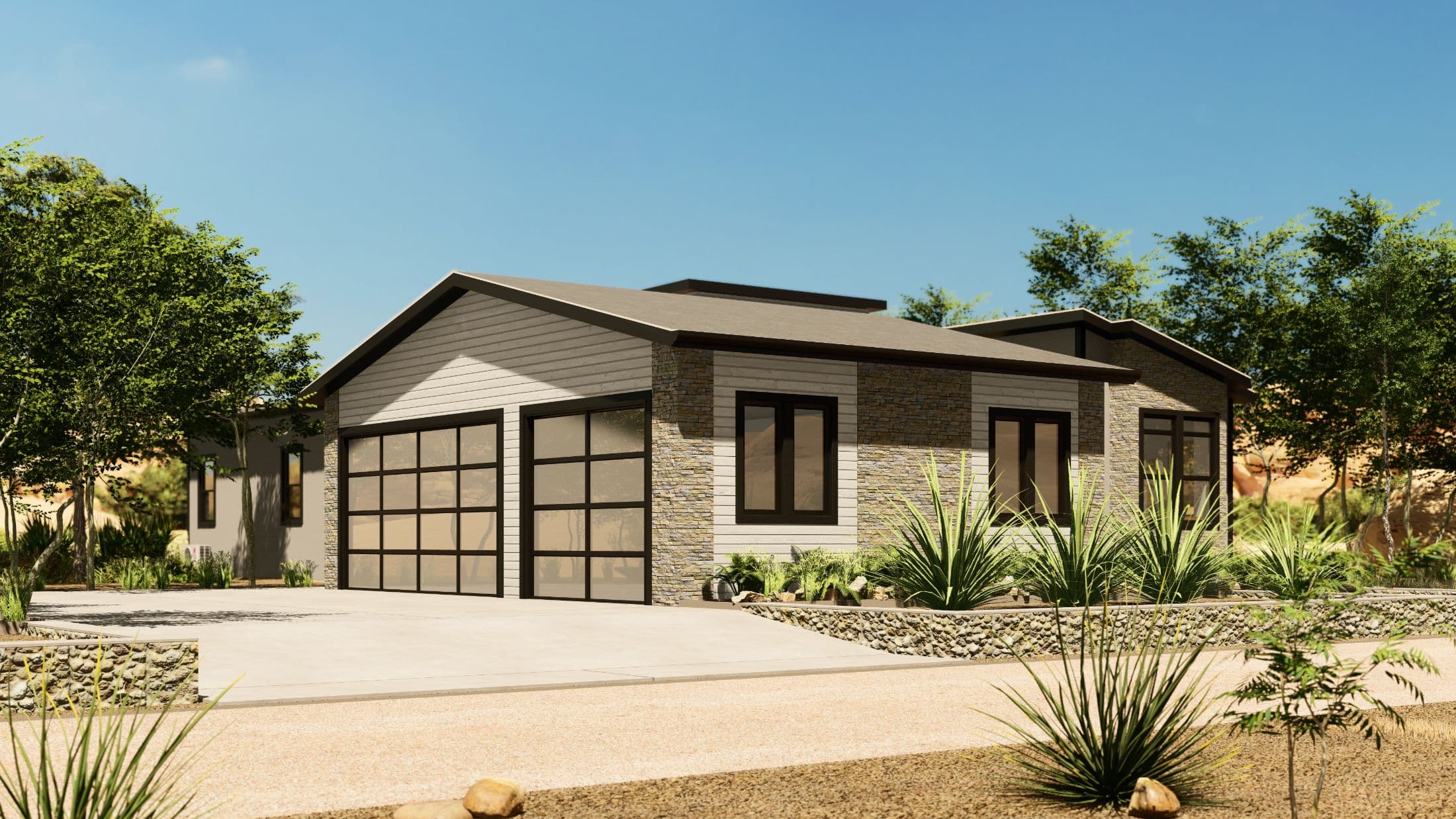 Model 7 exterior home features