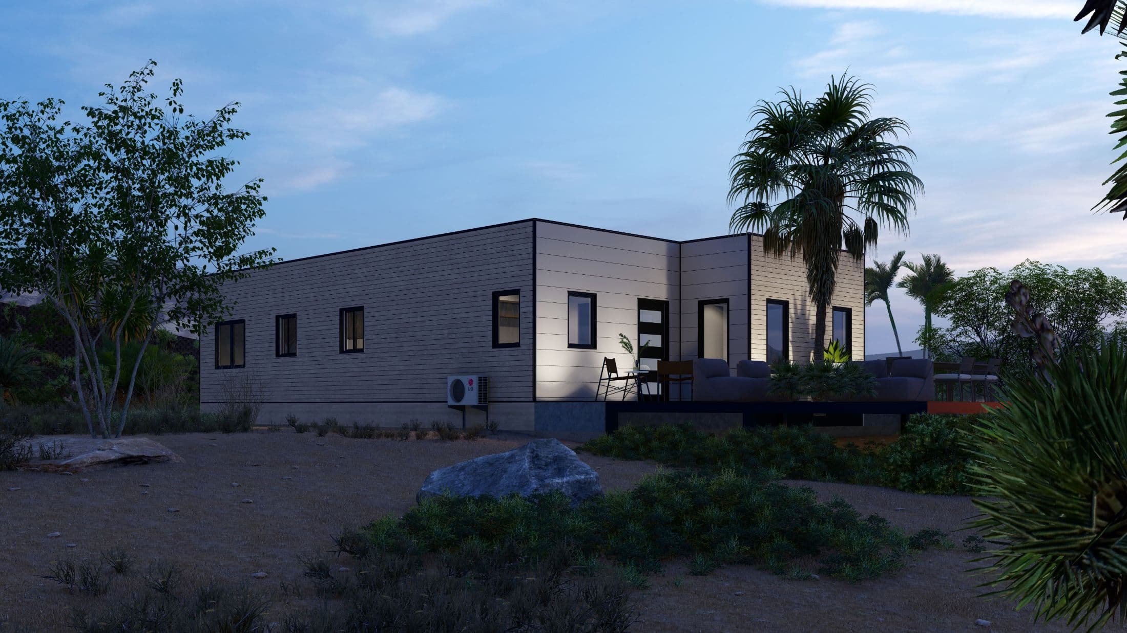 Model 18 exterior home features