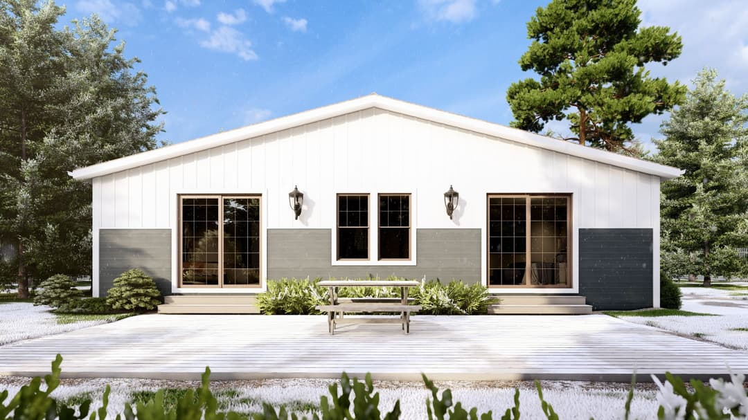 Model 16 exterior home features