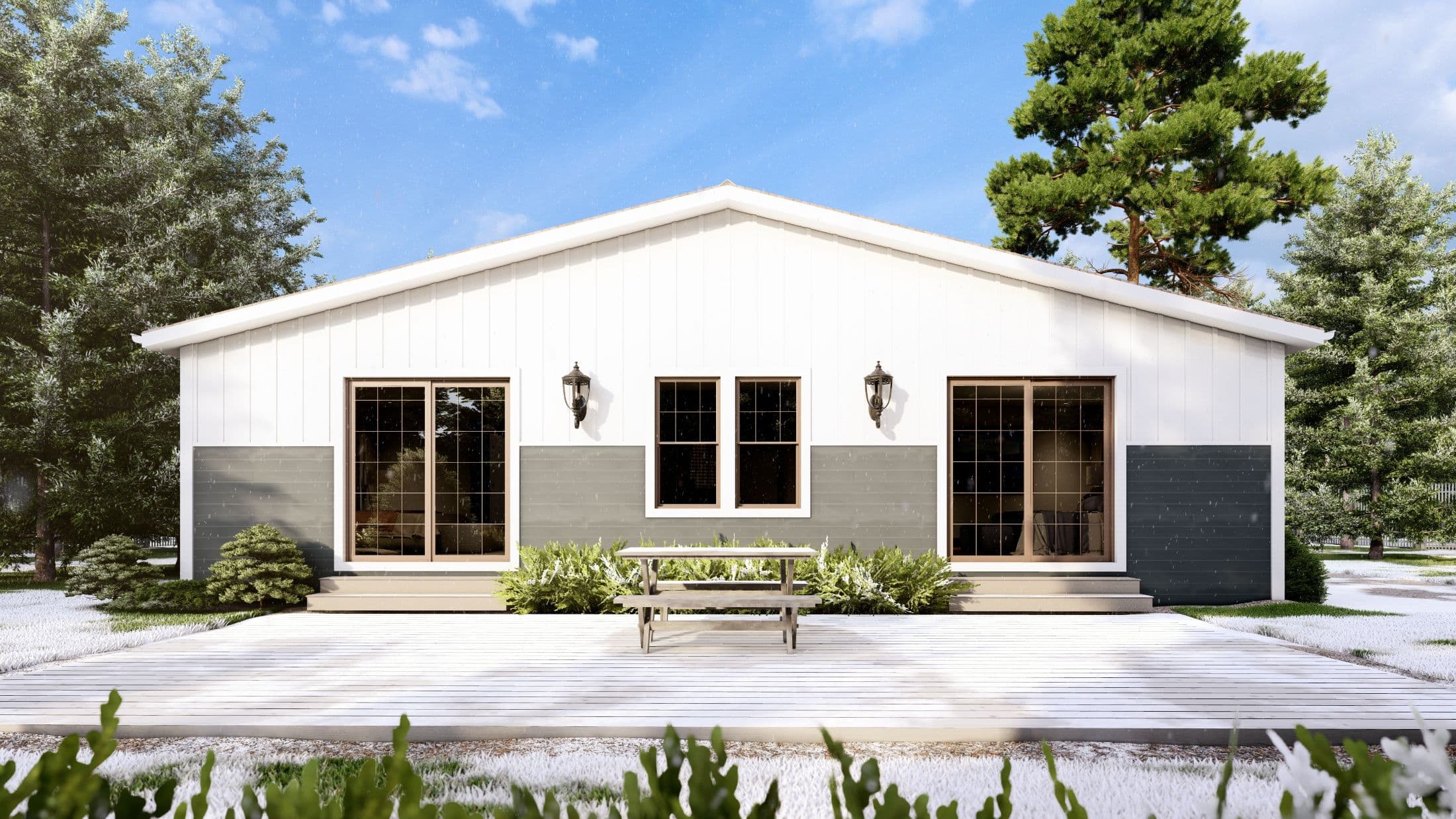 Model 16 exterior home features